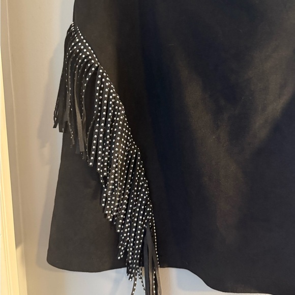 SHEIN Silver and Black Embellished Mini Skirt for Night Out - Picture 2 of 9